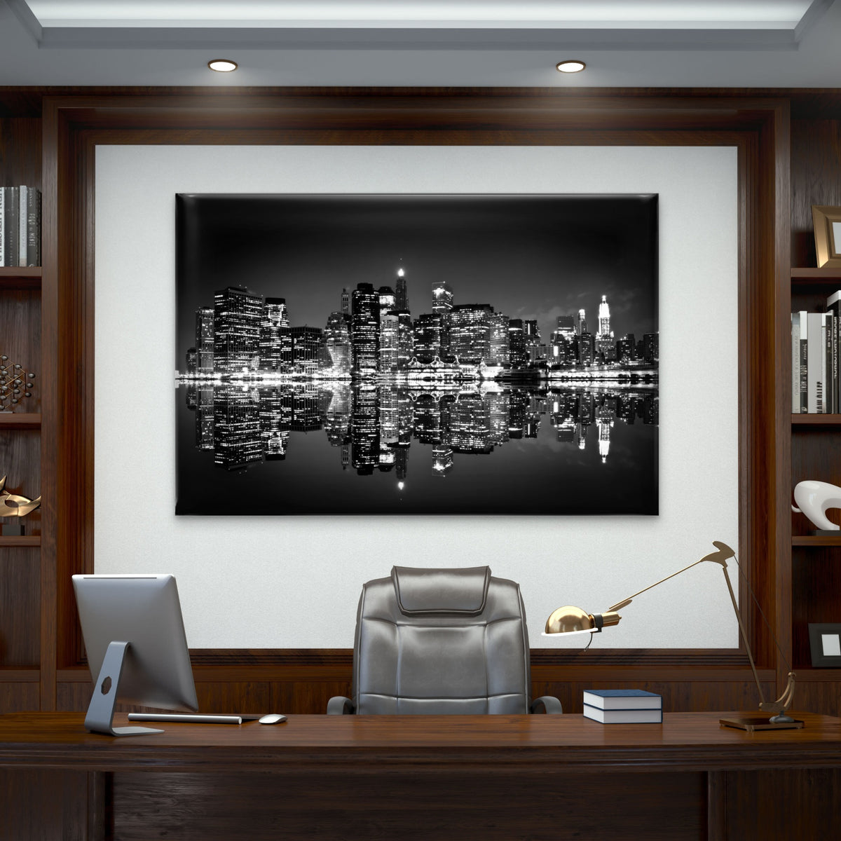 New York Skyline Black and White Wall Art Decor 100% Australian Made