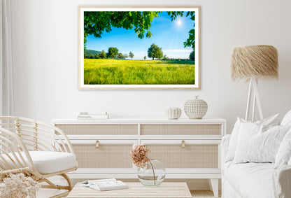 Green Meadow with Fruit Trees in the Sunshine Home Decor Premium Quality Poster Print Choose Your Sizes