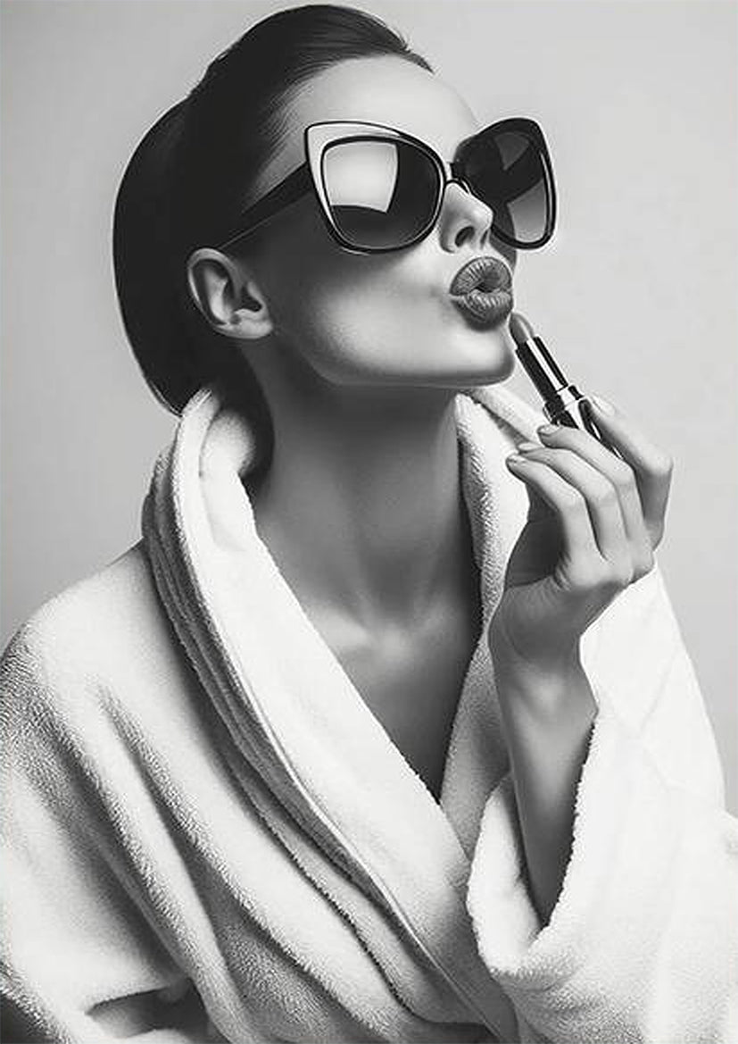 Black & White Lipstick Woman Fashion Home Decor Premium Quality Poster Print Choose Your Sizes