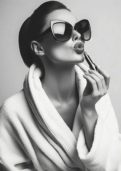Black & White Lipstick Woman Fashion Home Decor Premium Quality Poster Print Choose Your Sizes