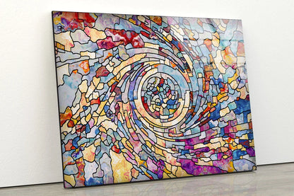 Colorful Glass Mosaic UV Direct Aluminum Print Australian Made Quality