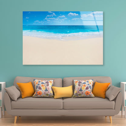 Summer Beach and Sky Acrylic Glass Print Tempered Glass Wall Art 100% Made in Australia Ready to Hang