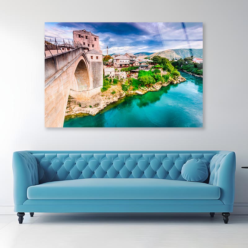 Herzegovina Bridge Acrylic Glass Print Tempered Glass Wall Art 100% Made in Australia Ready to Hang