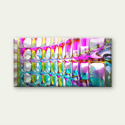 Colorful Glass Facade Design Wall Art Canvas Office Home Room Framed 120x60cm