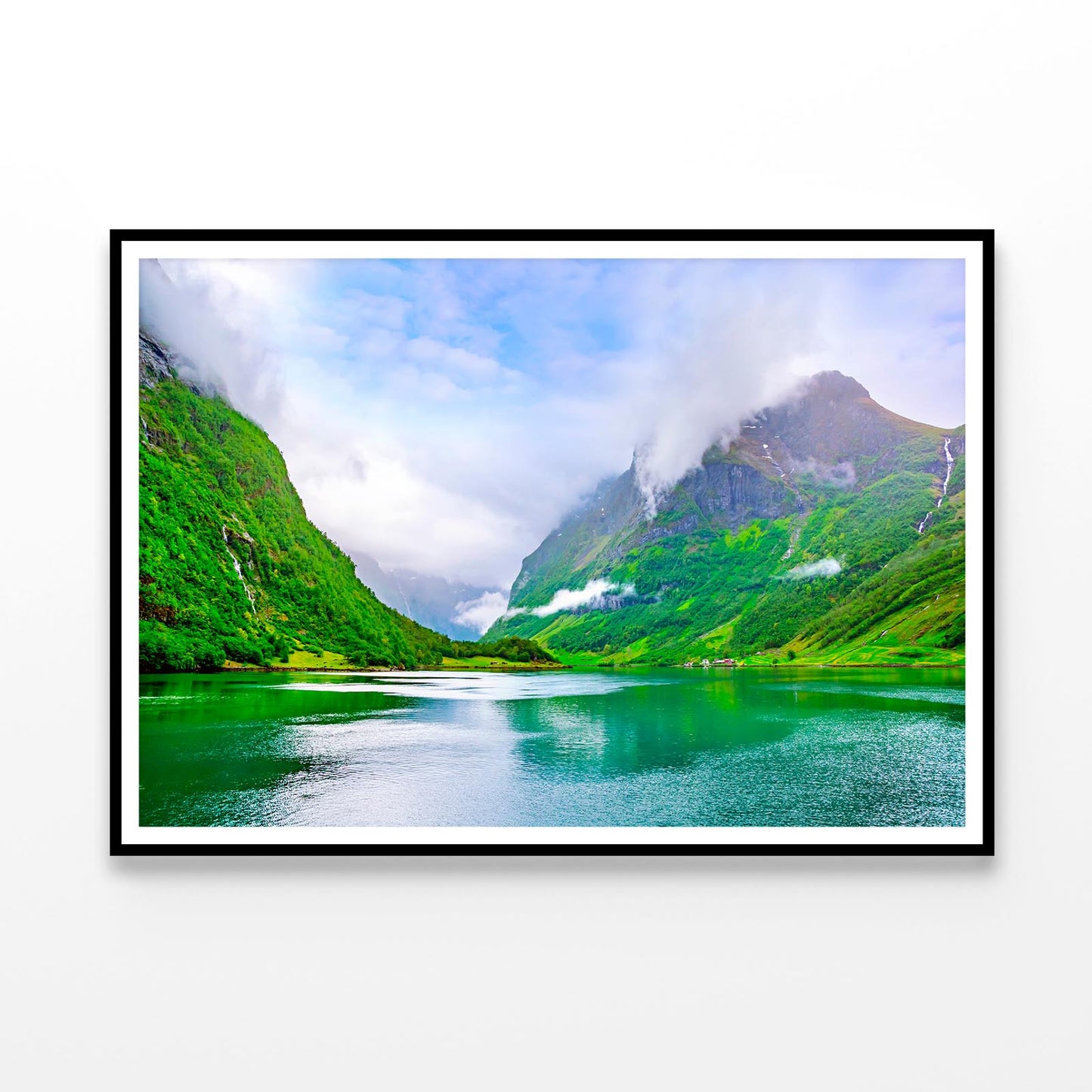 Beautiful Scenery of Scandinavian with Mountains Home Decor Premium Quality Poster Print Choose Your Sizes