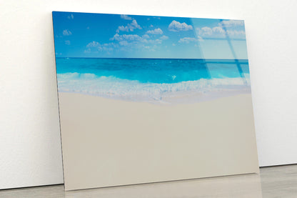 Summer Beach and Sky Acrylic Glass Print Tempered Glass Wall Art 100% Made in Australia Ready to Hang