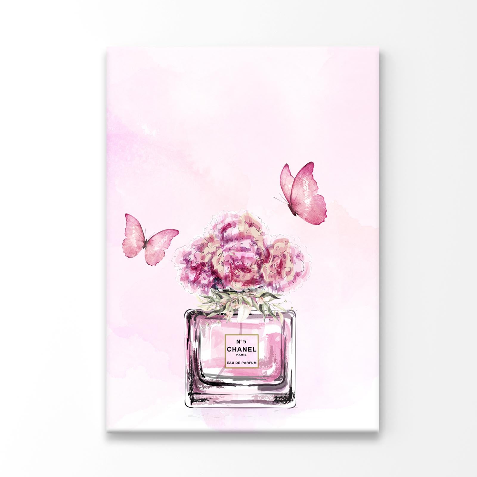 Pink Floral Perfume Butterflies Print 100% Australian Made