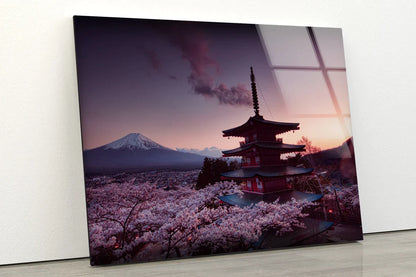 Castle & Blossom Trees UV Direct Aluminum Print Australian Made Quality