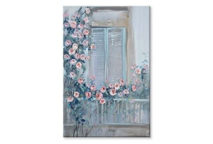 Spring, Light Pink Flowers, Windows Wall Art Limited Edition High Quality Print