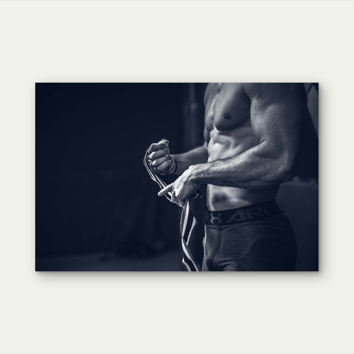 Bodybuilding Male Torso Boxing 5mm thick Plastic Poster Ready to Hang 90x60cm