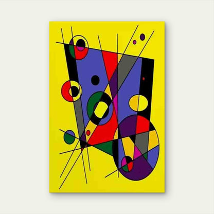 Vibrant Geometric Abstract 60x90cm Metal Print Ready to Hang