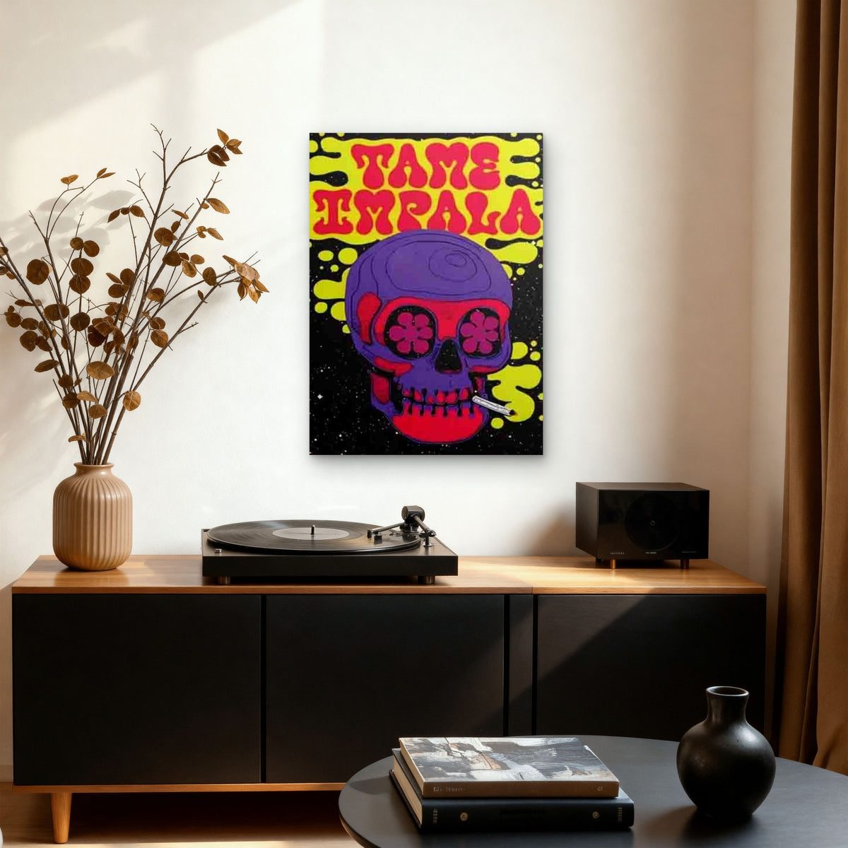 Tame Impala Psychedelic Skull Metal Print Ready to Hang