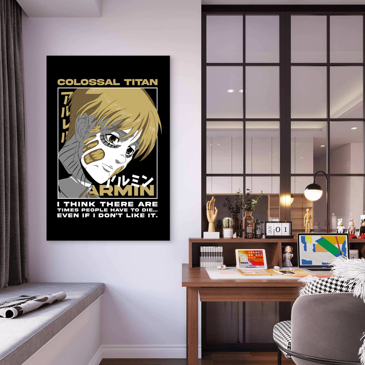 Sandstone Retro Comic Dystopian Block Typography 60x90cm Metal Print Ready to Hang