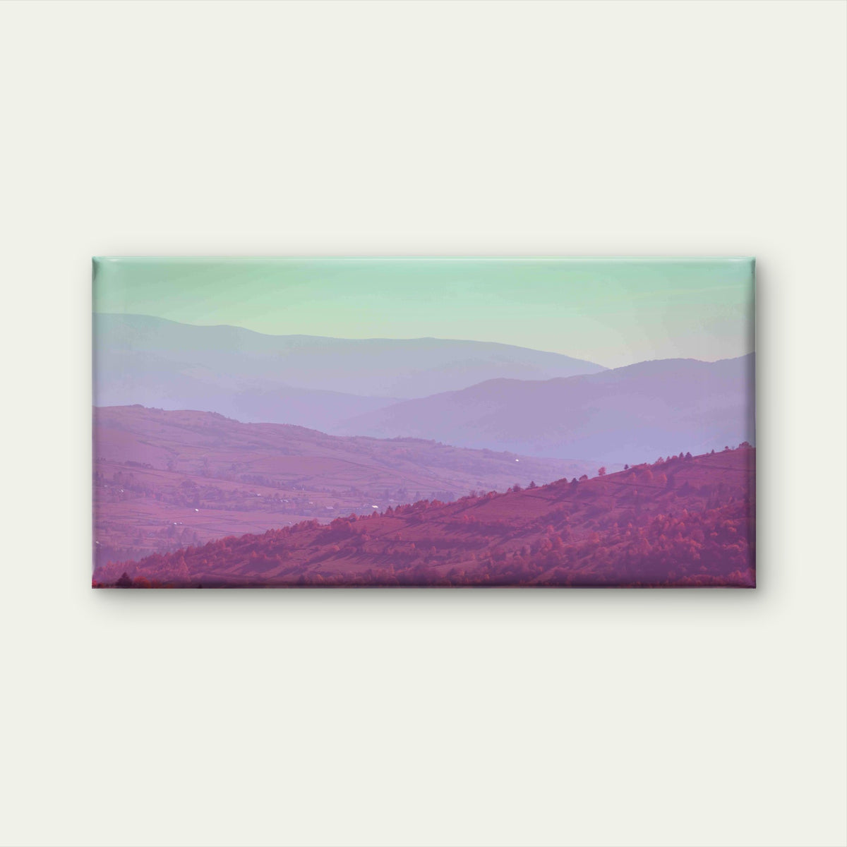 Sunset Over Carpathian Mountain Wall Art Canvas Office Home Room Framed 120x60cm