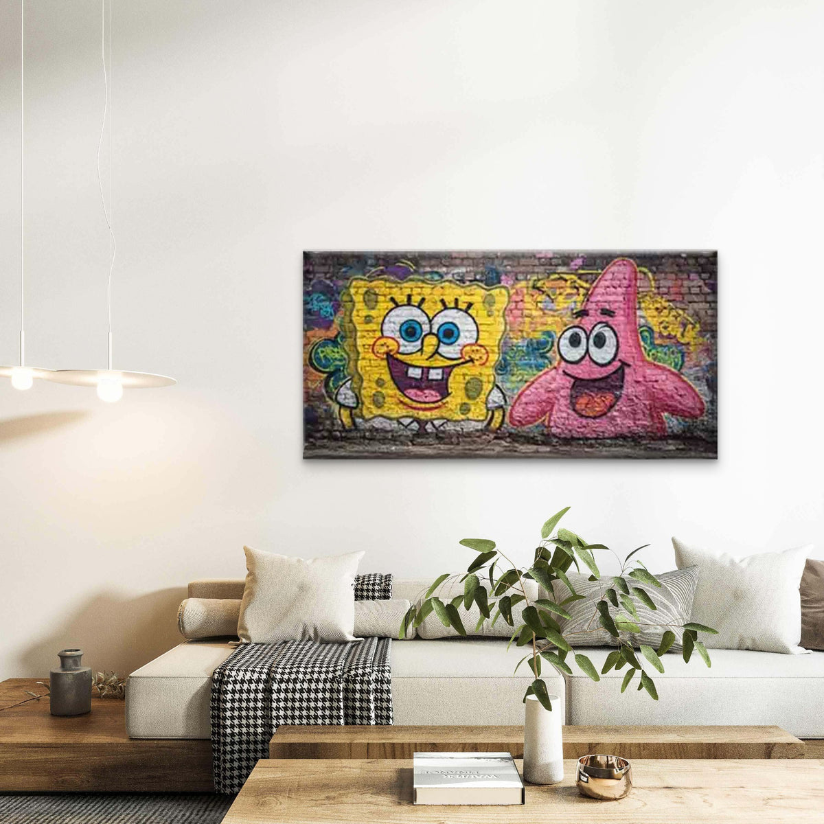 Patrick Square One Wall Art Canvas Office Home Room Framed 120x60cm