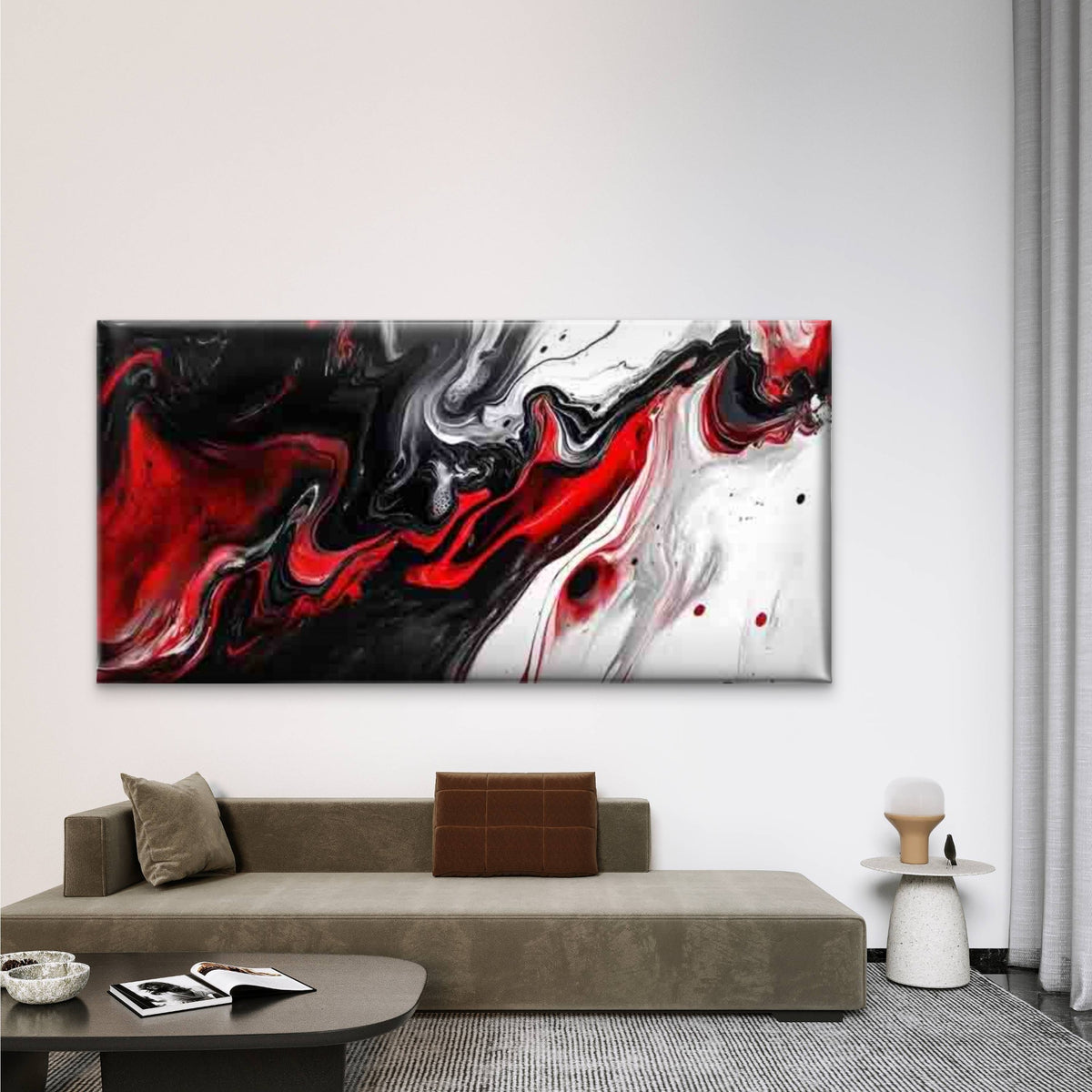 Abstract Art Dynamic Flow Wall Art Canvas Office Home Room Framed 120x60cm