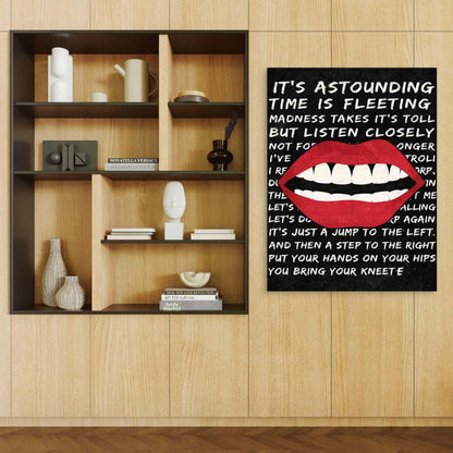 Vampire Lips Art Modern Retro 60x90cm Metal Print Ready to Hang