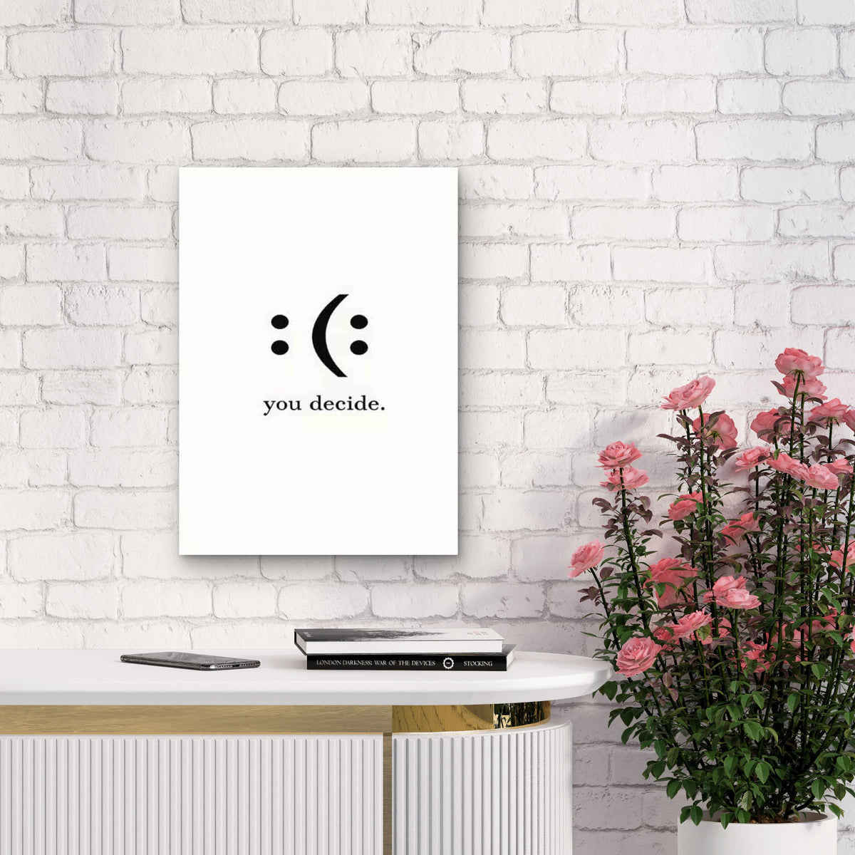 Vintage Aesthetics Featuring a Smiley Face Metal Print Ready to Hang