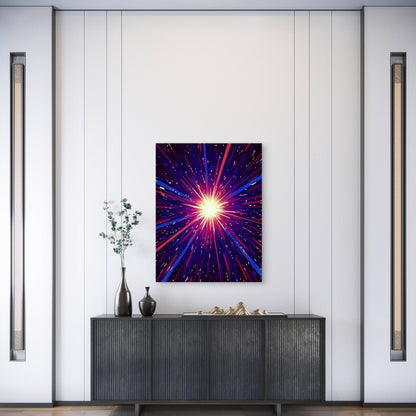 Abstract Cosmic Space Explosion Metal Print Ready to Hang