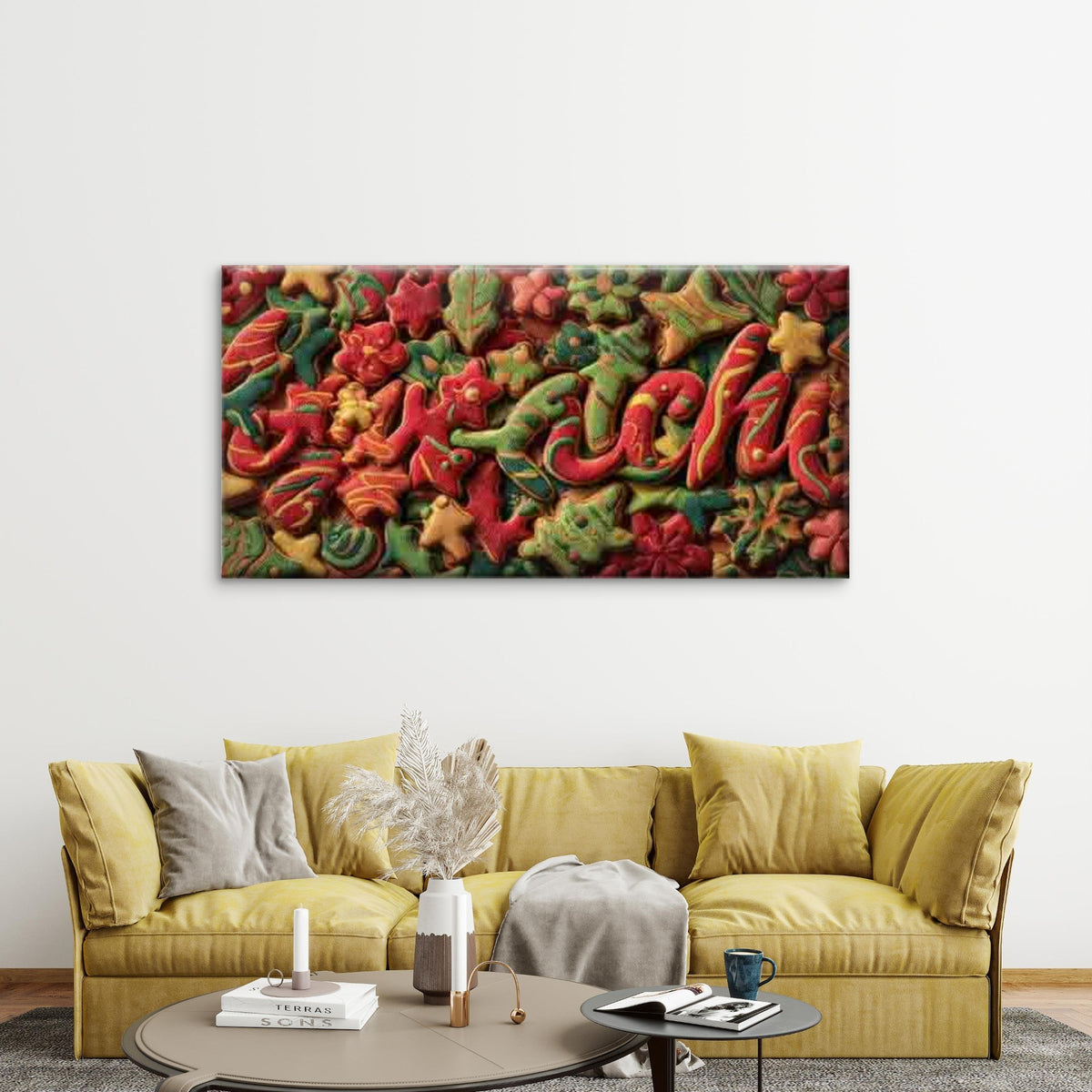 Colorful Icing Designs Wall Art Canvas Office Home Room Framed 120x60cm