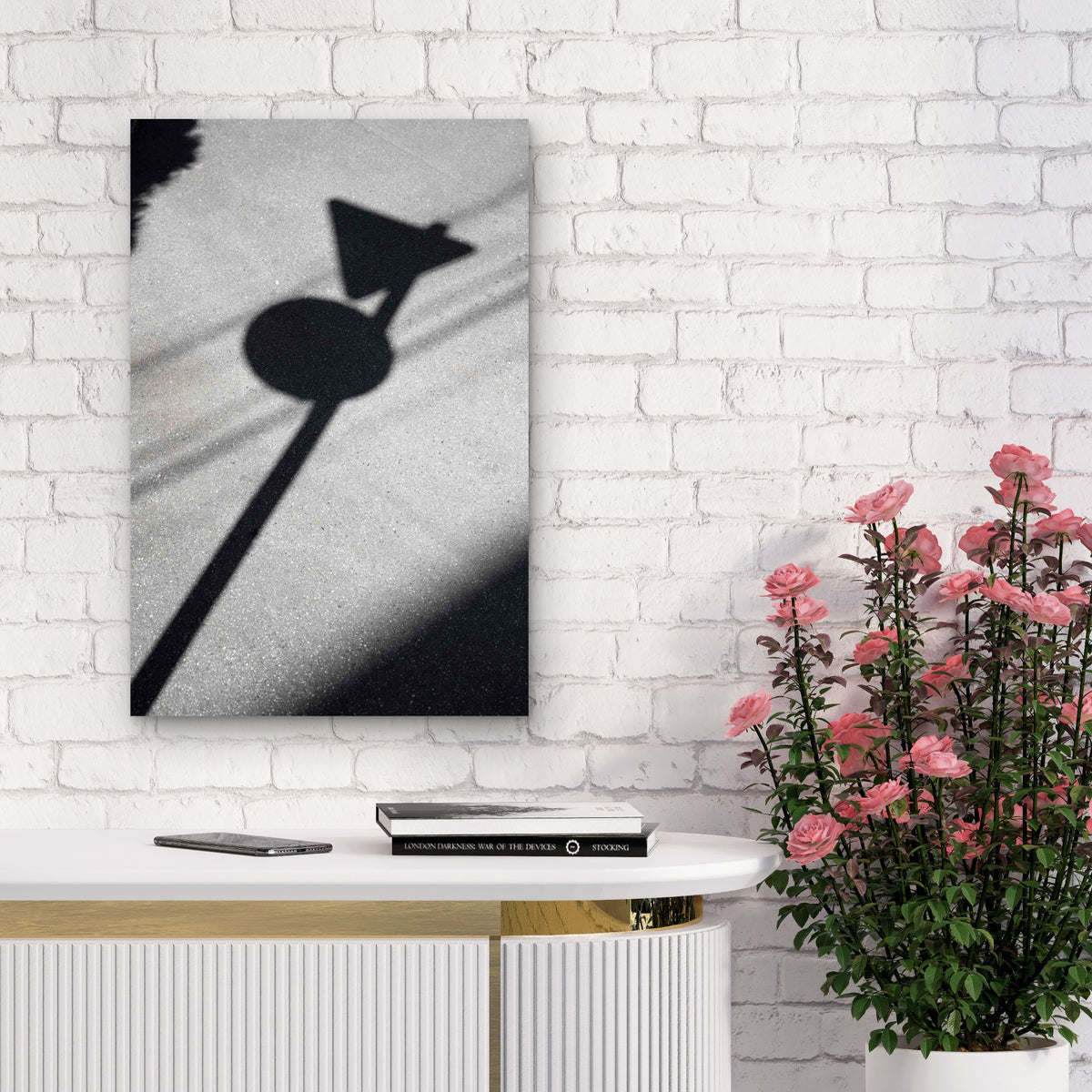 Abstract Daytime Shadows From Outdoors 40x60cm Metal Print Ready to Hang