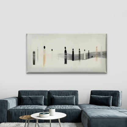 Abstract Figure Illustration Wall Art Canvas Office Home Room Framed 120x60cm