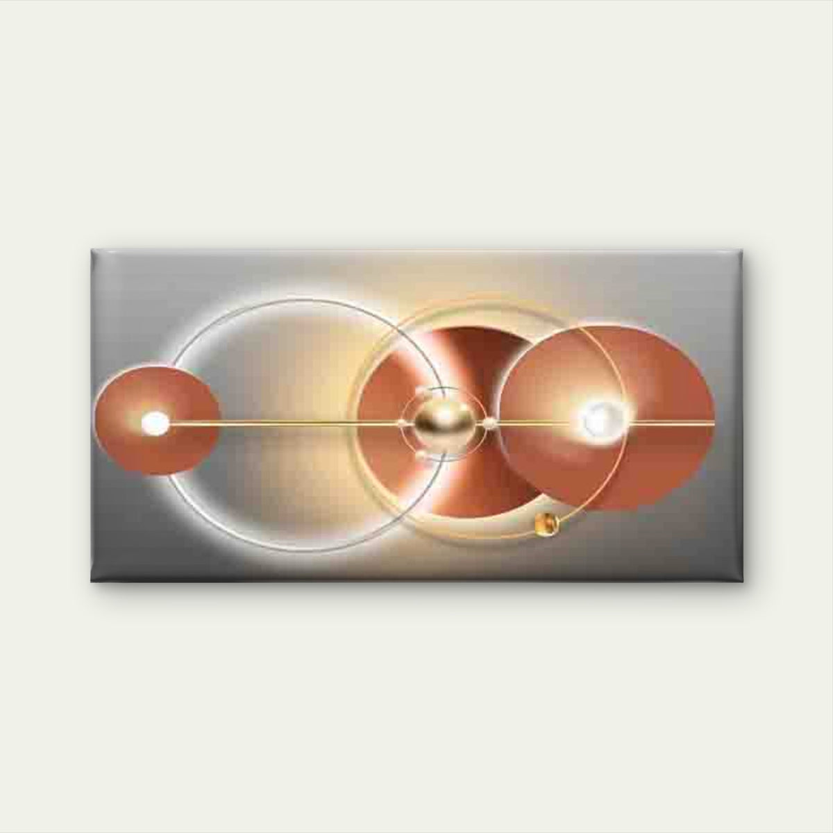 Atomic Structure Illustration Wall Art Canvas Office Home Room Framed 120x60cm