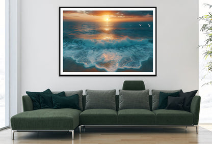 Sunset over the Ocean Home Decor Premium Quality Poster Print Choose Your Sizes