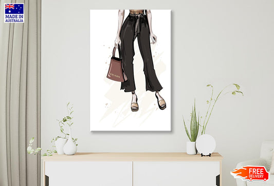 Stylish Slippers with Handbag Wall Art Limited Edition High Quality Print