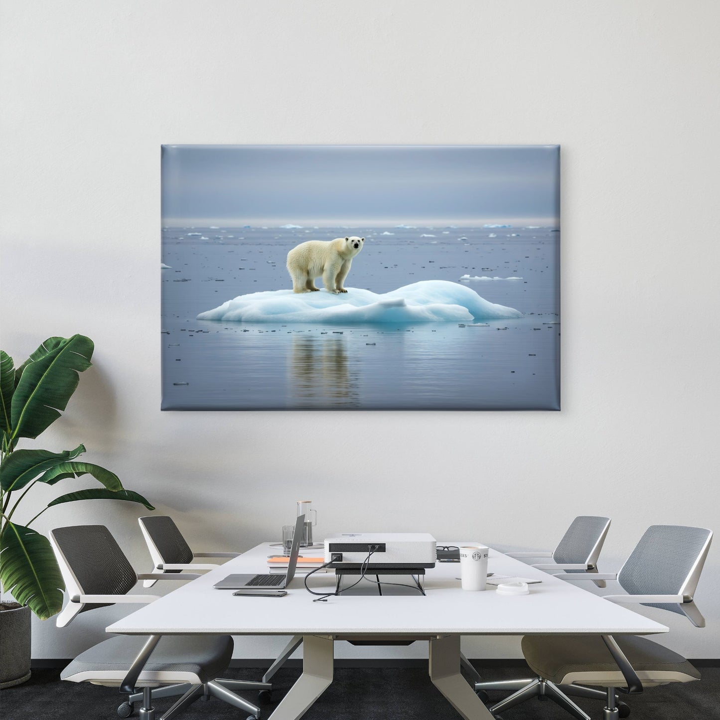 Polar Bear Ice Svalbard Norway Wall Art Decor 100% Australian Made