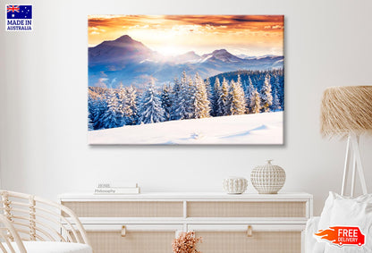 Fantastic Evening Winter Landscape Wall Art Decor 100% Australian Made