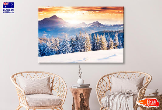 Fantastic Evening Winter Landscape Wall Art Decor 100% Australian Made