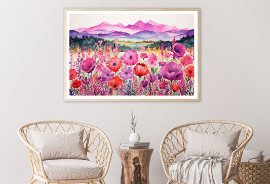 Painting Of a Group of Poppy Flowers Home Decor Premium Quality Poster Print Choose Your Sizes