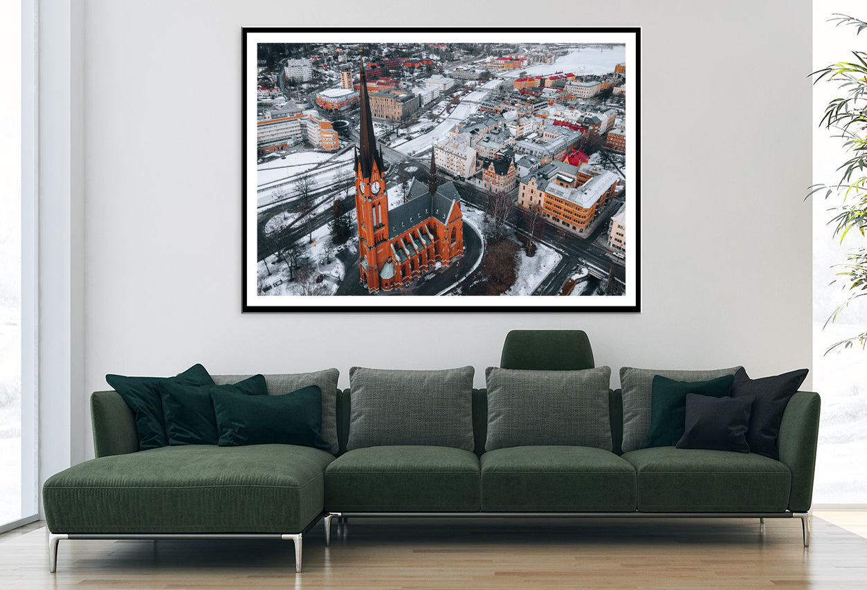 Gustav Adolf Church in Winter Home Decor Premium Quality Poster Print Choose Your Sizes