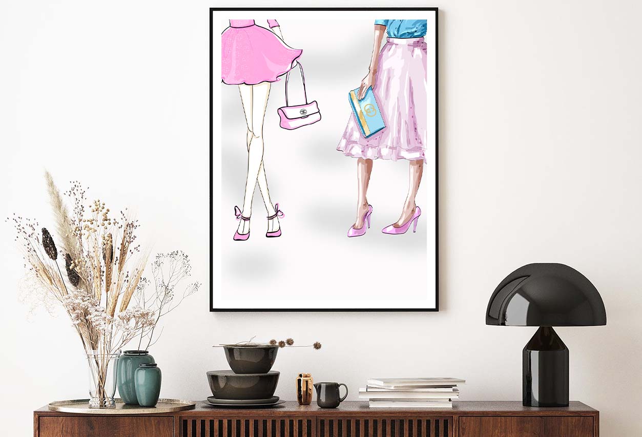 Modern Pink Ladies Fashion Art Design Home Decor Premium Quality Poster Print Choose Your Sizes