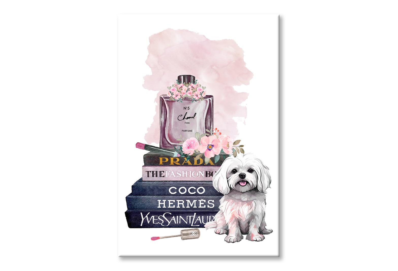 Perfume Maltese Dog Wall Art Limited Edition High Quality Print Stretched Canvas None