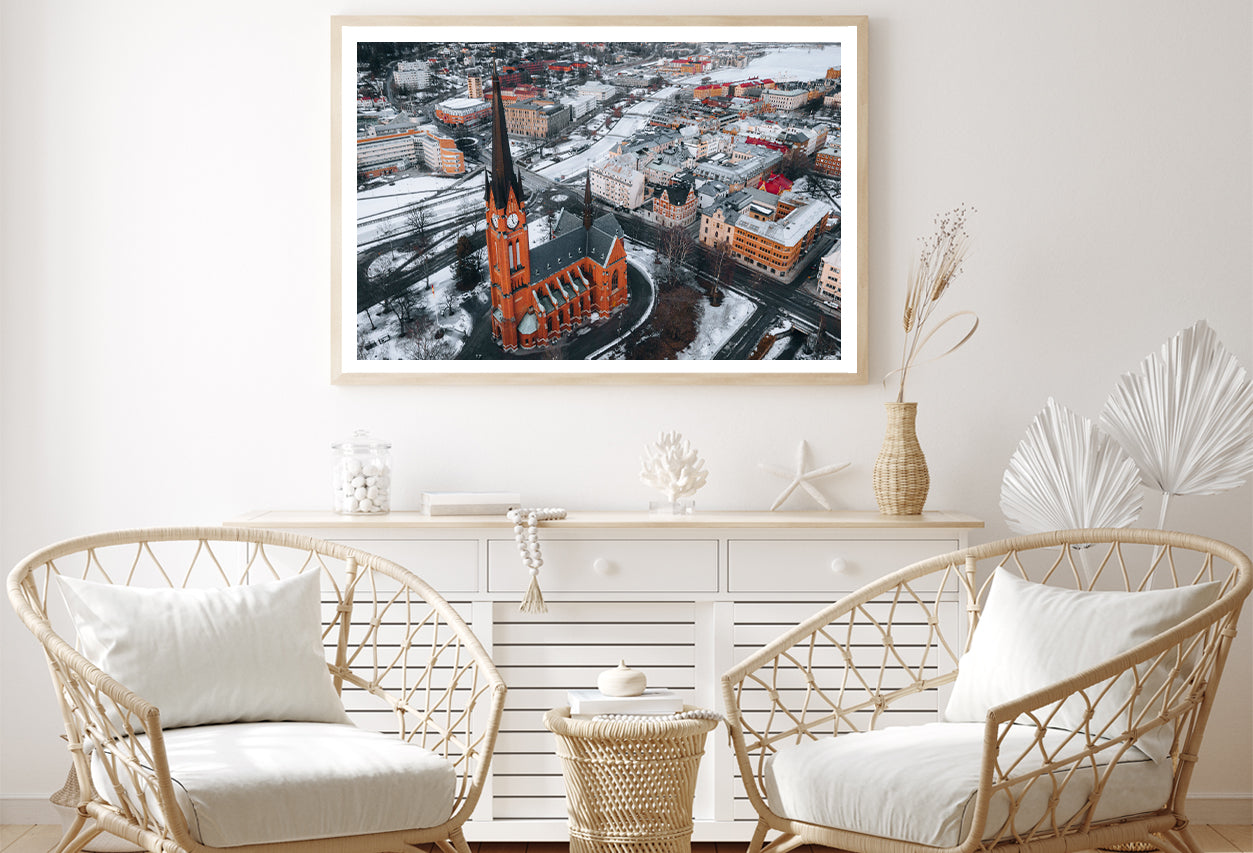 Gustav Adolf Church in Winter Home Decor Premium Quality Poster Print Choose Your Sizes