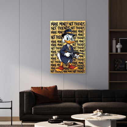 Money Motivation Gangster Street Art Graffiti 60x90cm Metal Print Ready to Hang