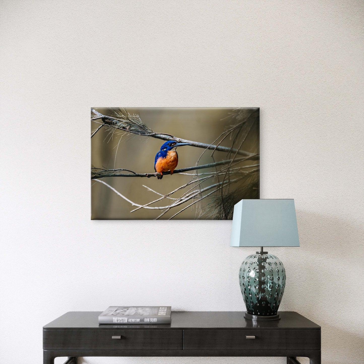 Azure Kingfisher Nature Wall Art Decor 100% Australian Made