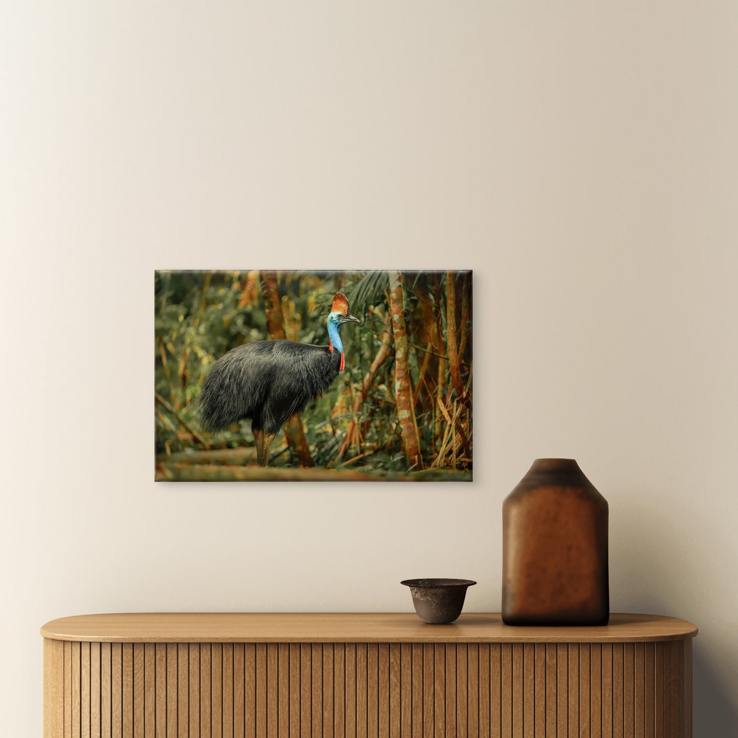 Southern Cassowary Wall Art Decor 100% Australian Made