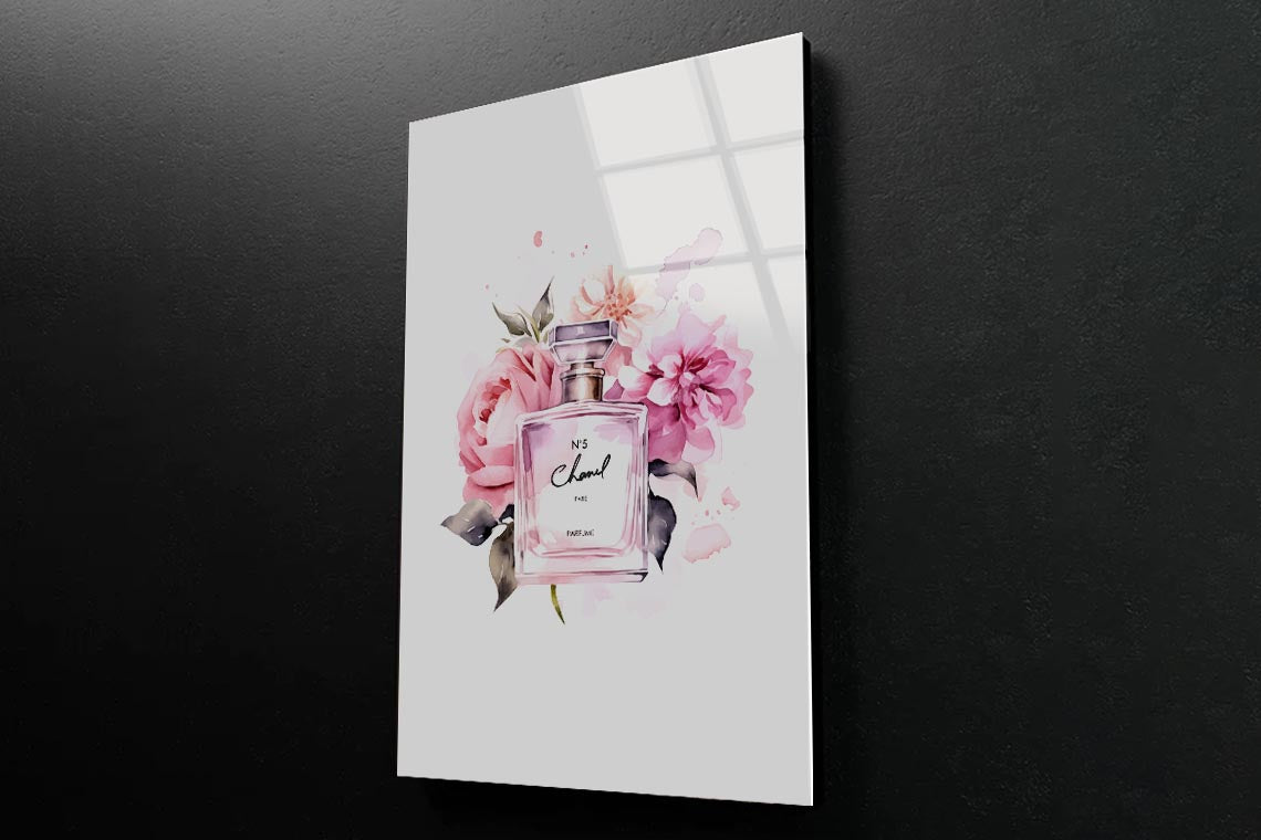 Elegant Pink Perfume 3D Design Acrylic Glass Print Tempered Glass Wall Art 100% Made in Australia Ready to Hang