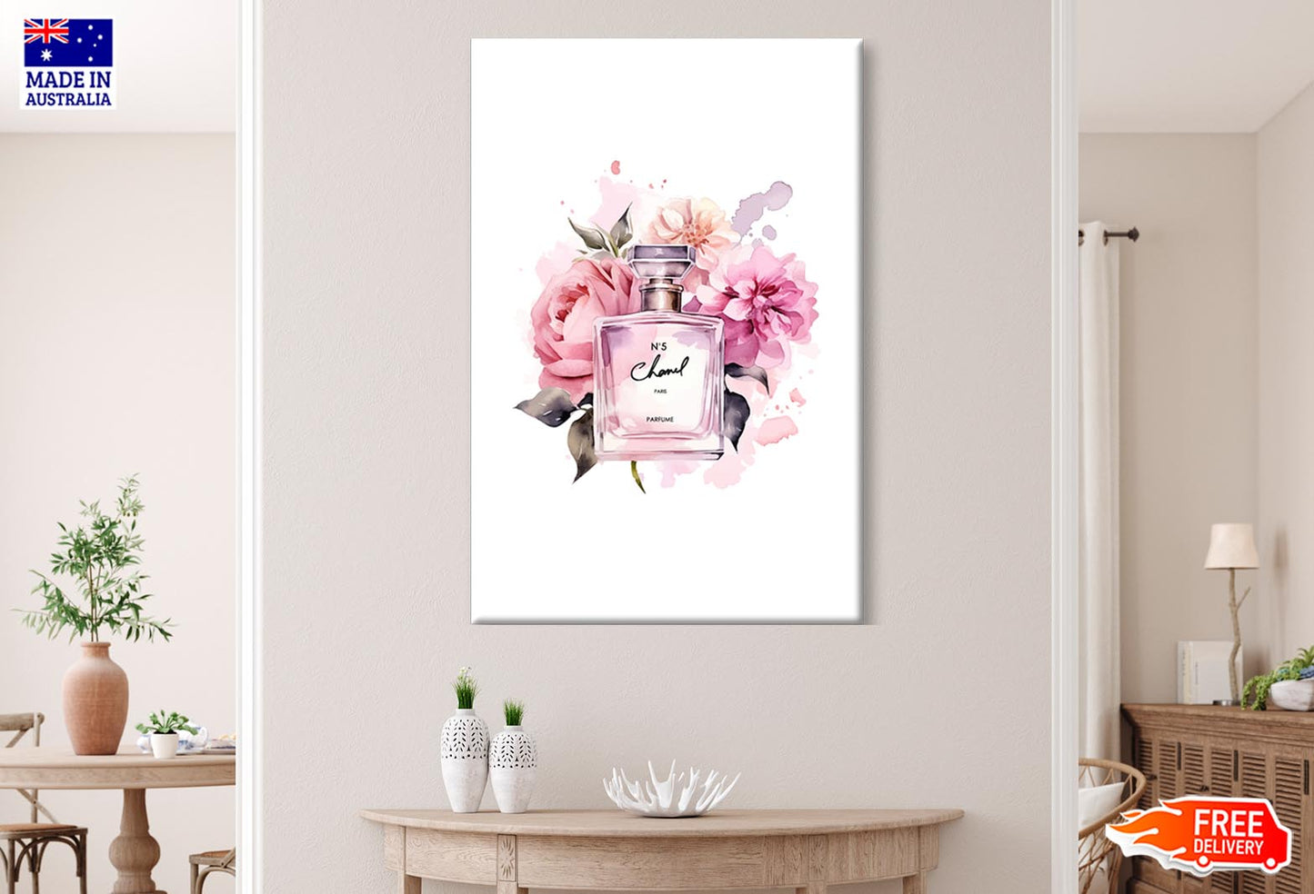 Elegant Pink Perfume Wall Art Limited Edition High Quality Print