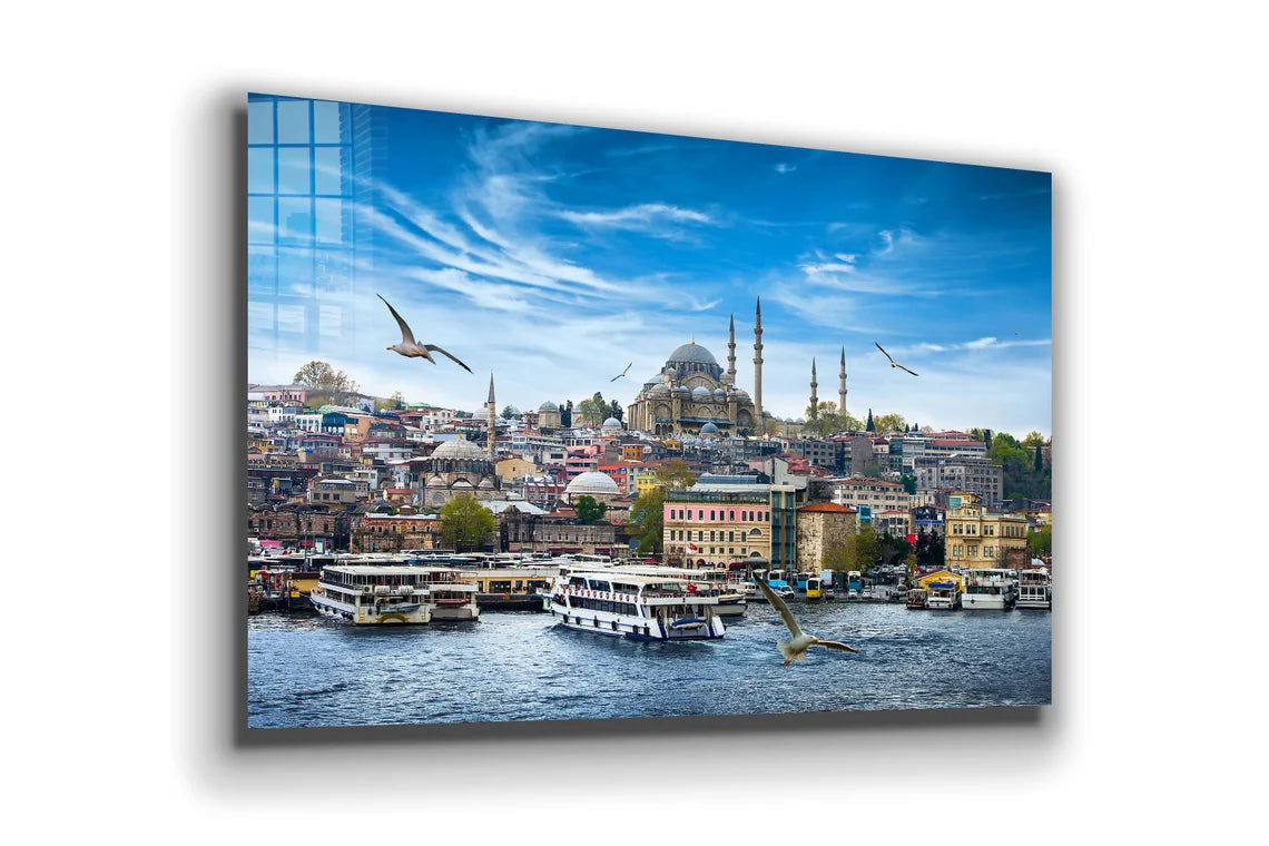 Istanbul City Sea View UV Direct Aluminum Print Australian Made Quality