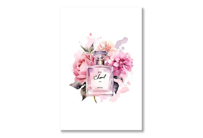 Elegant Pink Perfume Wall Art Limited Edition High Quality Print Stretched Canvas None