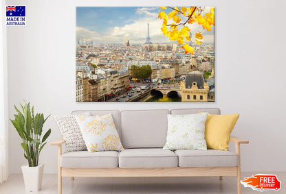 Evening skyline of Paris France 90x60cm Print 100% Australian Made