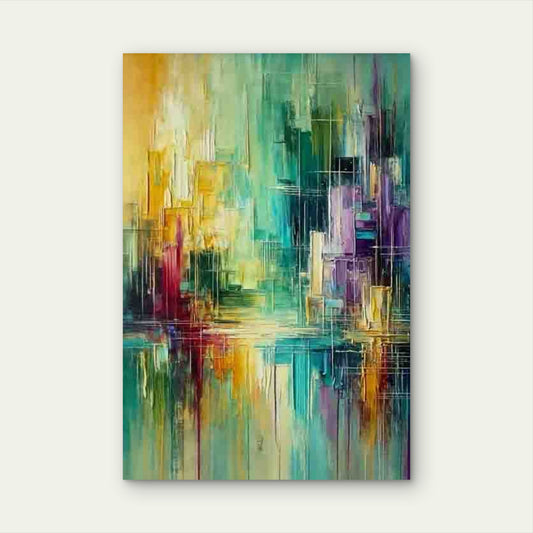 Abstract Graffiti Vibrant Colorful Brushstroke 60x90cm Metal Print Ready to Hang