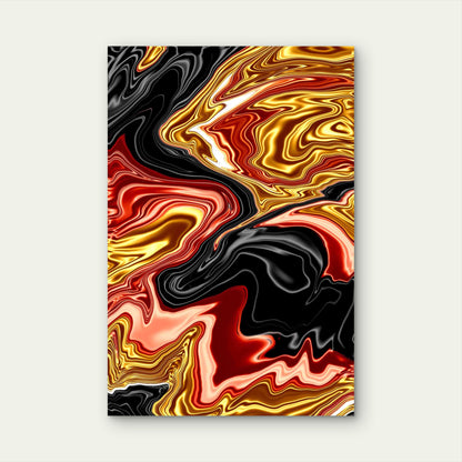 Black Gold Marble Abstract Background 40x60cm Metal Print Ready to Hang