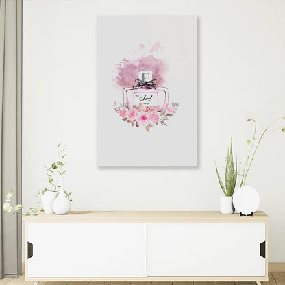 Luxury Rose Perfume 3D Design Acrylic Glass Print Tempered Glass Wall Art 100% Made in Australia Ready to Hang