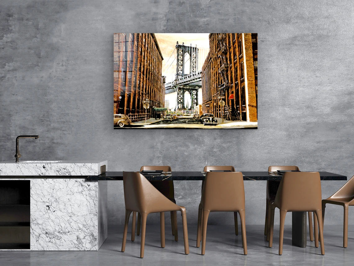 Manhattan Bridge Street UV Direct Aluminum Print Australian Made Quality