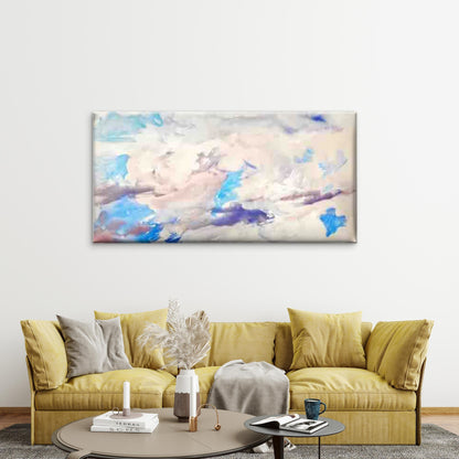 Abstract Design of Clouds Wall Art Canvas Office Home Room Framed 120x60cm